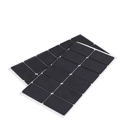 Imagen de LouMaxx Almohadillas antideslizantes autoadhesivas, 24 topes para muebles, color negro, 35 x 55 mm, con agarre extra fuerte