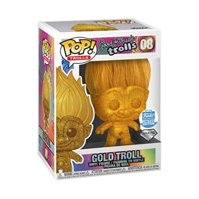 Imagen de Funko Pop! Trolls: Good Luck Trolls Diamond Collection Gold Troll Limited Edition Version Vinyl Figurine #8