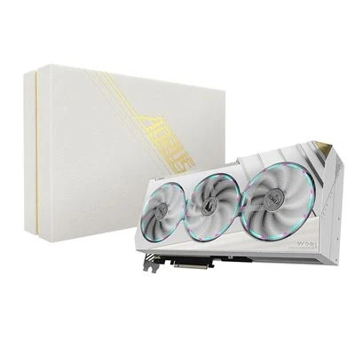 Imagen de Gigabyte AORUS Tarjeta gráfica GeForce RTX 4080 Super Xtreme Ice 16G 16GB GDDR6X, 256 bits, PCI E 4.0, Reloj de núcleo 2700MHz, 3 x DisplayPort 1.4a, 1 HDMI 2.1a, NVIDIA DLSS