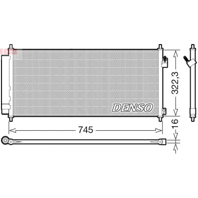 Imagen de DENSO DCN40026 Condensador con secador R 134 a HONDA: Jazz 3