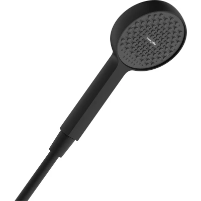 Imagen de hansgrohe Activera S EcoSmart 28031670 alcachofa de ducha mano con 1 tipo chorro, redonda, función antical, color negro mate