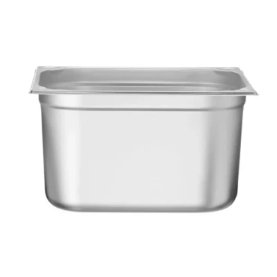 Imagen de HENDI Recipiente GN 2/3, contenedor GN, esquinas reforzadas,resistente a Temperaturas de 40 300C,apto para hornos,congeladores,calientaplatos,baño María, 15.5L, 354x325x(H)200mm,acero inoxidable