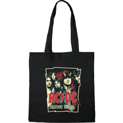 Imagen de cotton division TOTE BAG ACDC GROUP, REFERENCIA: BWACDCRBB003, NEGRO, 38 x 40 cm