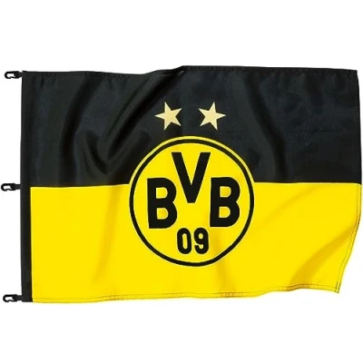 Imagen de Borussia Dortmund Levantar la bandera Dortmund, Unisex, Negro/Amarillo, 150x100