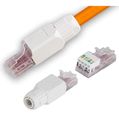 Imagen de odedo 10 conectores de red RJ45 CAT6A CAT7 sin herramientas, montaje Ethernet Gbps PoE++
