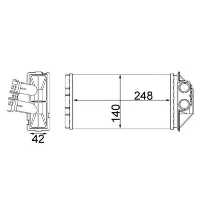 Imagen de MAHLE ORIGINAL AH 187 000S Radiador de Calefaccion PEUGEOT: 307 Hatchback, SW, CC