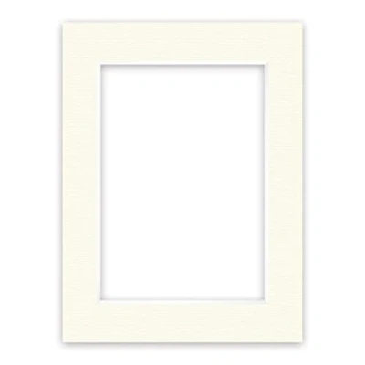 Imagen de nielsen Conservation Passepartout 1,5 mm, tamaño exterior 30x40 cm para cuadros DIN A4, blanco crema con estructura