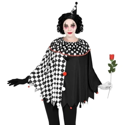 Imagen de W WIDMANN MILANO Party Fashion Disfraz de arlequín, poncho, circo, payaso, carnaval, fiesta temática