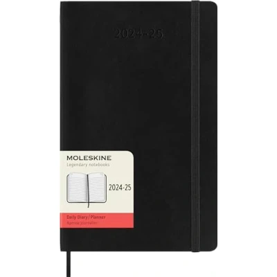 Imagen de Moleskine Daily Planner 2024 2025, Agenda Diaria 18 Meses con Tapa Blanda y Cierre Elástico, Formato Grande 13 x 21 cm, Color Negro