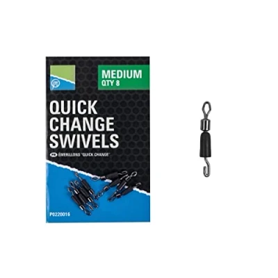 Imagen de Preston Quick Change Swivels Medium (8pcs) Giradores