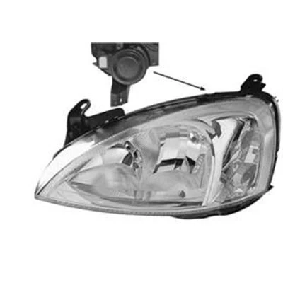 Imagen de ABAKUS 442 1125L LDEMN Faros izquierda H7/H7, W5W, PY21W transparente, cromo transparente sin electromotor PX26d, BAU15s OPEL: Corsa C Hatchback