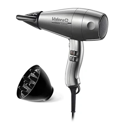 Imagen de Valera, Swiss Silent Jet 8600, Secador de Pelo Profesional y Silencioso, con Potente Motor AC Performance, 3 Niveles Temperatura, Ionizador, Cable Flexible Antienredos, Difusor, 2400 W, Made