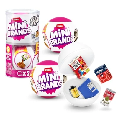 Imagen de Mini Brands Retro Capsule by ZURU, Surprise collectable minis, Blind Packaging, Themed collectables (2 Capsules)