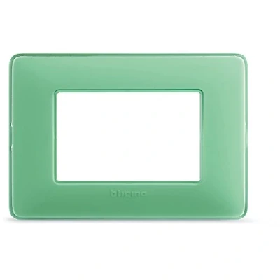 Imagen de Bticino Placa 3 módulos, Verde, AM4803CVC