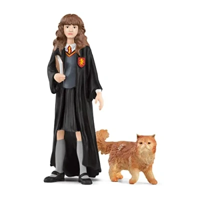 Imagen de Schleich 42635 Hermione Granger &amp; Crookshanks, a partir de 6 años, WIZARDING WORLD figura, 3 x 10 cm