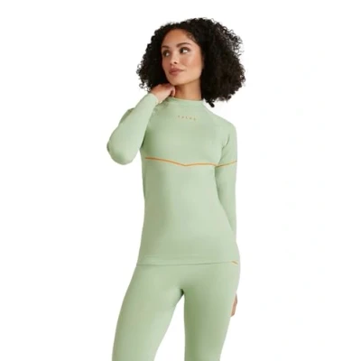 Imagen de FALKE Maximum Warm High Neck W L/S SH hilo funcional secado rápido termo 1 pieza, Capa de base superior Mujer, Verde (Quiet Green 7378) Trend, XL