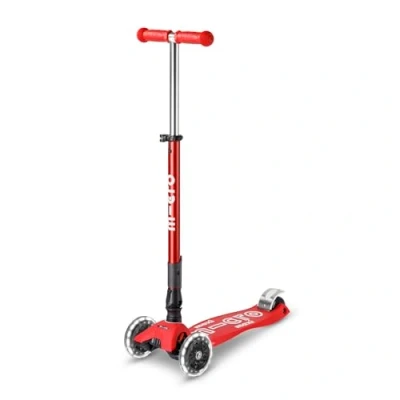 Imagen de Micro® Maxi Micro Deluxe Plegable LED Patinete 3 Ruedas Niños Altura Regulable con iluminación Rodamientos ABEC9 5 12 Años y Niñas