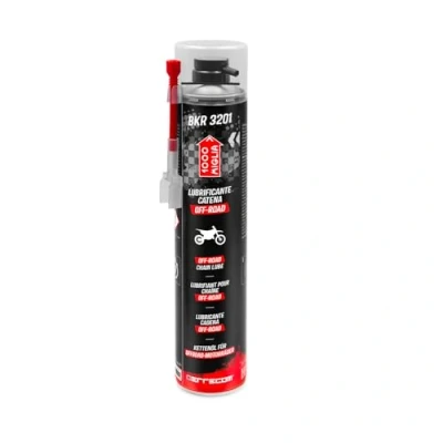 Imagen de ERRECOM 1000 Miglia BKR 3201 Lubricante Cadena Motos Off Road, Todo Terreno, Resiste Barro y Agua,Chorro Preciso Sin Salpicaduras, Incluye Sistema Huggie con Extensión de 90, Bote Aerosol 750ml