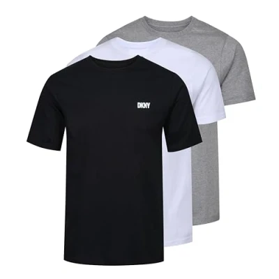 Imagen de DKNY Giants, Camiseta para Hombre, (Pack de 3), Negro/Blanco/Gris, XL