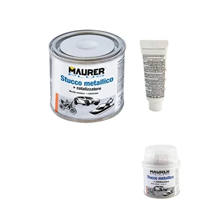 Imagen de MAURER 14076000 Masilla Reparadora Metales 150 ml. con Endurecedor, Multicolor