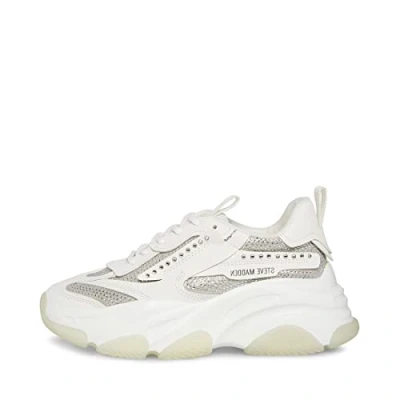Imagen de Steve Madden Posesión, Zapatillas Mujer, Diamante de imitación Blanco, 39 EU