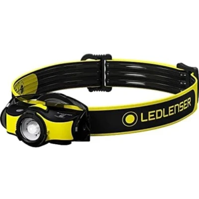Imagen de Ledlenser Linterna frontal LED profesional iH5R, recargable con batería, incl. fijación para el casco, enfocable, 400 lúmenes, luz roja, funcionamiento posible 1 pila AA, clip metálico, operario