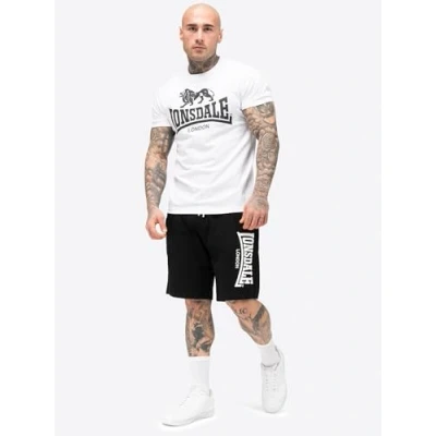 Imagen de Lonsdale Conjunto de Camiseta y Pantalones Cortos para Hombre, Ajuste Normal, Color Blanco/Negro, M