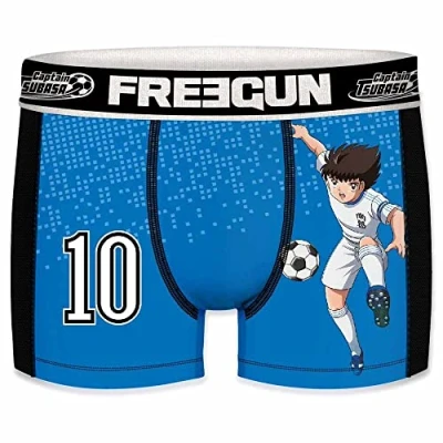 Imagen de FREEGUN T617 1 S Calzoncillo Boxer Captain (Súper Campeones Benji) Modelo Oliver Atom/Tsubasa Ozora Microfibra 92% poliéster, 8% Elastano, Unitario 1, para Hombre