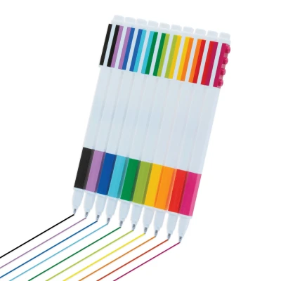 Imagen de IQ Papelería Icónica de LEGO: Creativo Bolígrafo Gel Secado Rápido con Placa LEGO Set 10 Colores, Punta Fina 0.5 Instrumento Escritura Oficina