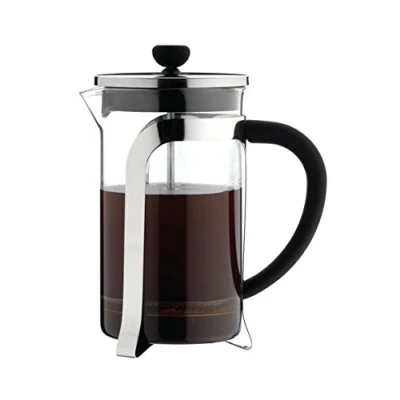 Imagen de Café Ole Cafetera de cristal 3 tazas, cromado, 350 ml, vidrio, 8 Cup (1000ml)