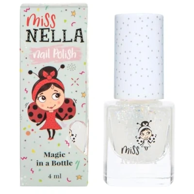 Imagen de Miss Nella CONFETTI CLOUDS Esmalte rosado especial para uñas con brillos niños, fórmula despegable, a base de agua y sin olor