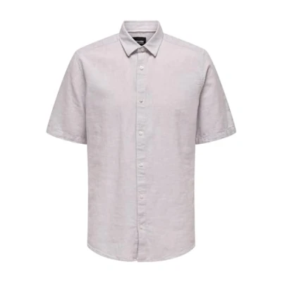 Imagen de ONLY &amp; SONS ONSCAIDEN SS Solid Linen Shirt Noos, Camisa Manga Corta Hombre, Nirvana,