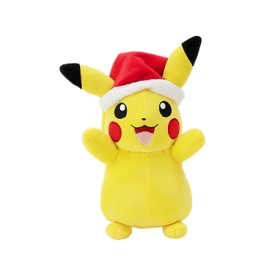 Imagen de Pokémon PKW3376 20 cm de Peluche Invierno Pikachu con Gorro Navidad, Oficial