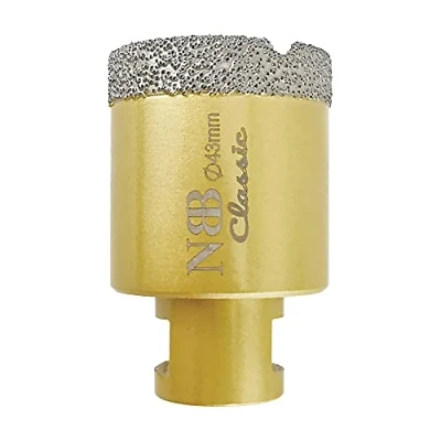 Imagen de NBB Broca de diamante con M14, corona para taladrar en seco y húmedo profesionalmente porcelana dura, cerámica, baldosas, granito, mármol, azulejo, Amoladora Angular (1, 43mm)