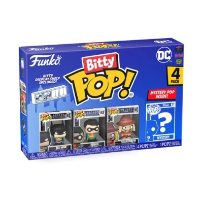 Imagen de Funko Bitty POP! DC Batman 4 Paquete Incluye Batman, Robin, Scarecrow, And A Mystery Figure Y Una Mini Figura Misteriosa De Sorpresa 2.3 Cm Comics Figuras Miniaturas Coleccionables