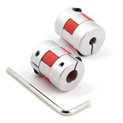 Imagen de Zeberoxyz 2acopladores flexible de aluminio 5mm a 8mm,diámetro 20mm,longitud 25mm,conector motor 5x8mm,acoplador para impresora 3D, máquina CNC y servomotor escalonado(5x8mm)