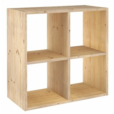 Imagen de Astigarraga Kit Line Estantería Modular 4 Cubos Dinamic, Madera Maciza Pino 70,8x70,8x33 cm