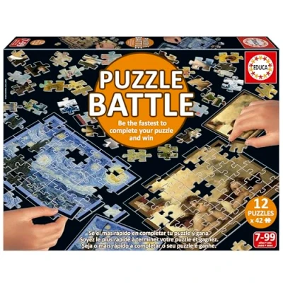 Imagen de Educa Puzzle Battle Arte. Una auténtica Batalla de Piezas Sé el Primero en completar tu para convertirte Ganador. A Partir 7 años (20122)