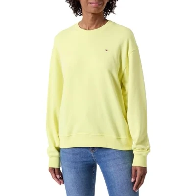 Imagen de Tommy Hilfiger Sudadera Sin Capucha para Mujer, Amarillo (Yellow Tulip), L
