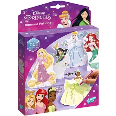 Imagen de TOTUM 44227 Kit de pintura diamante para decorar tus princesas con brillantes, multicolor , color/modelo surtido
