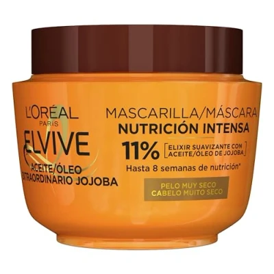 Imagen de L&#039;Oreal Paris Elvive Mascarilla Nutritiva Aceite Extraordinario con de Jojoba, para Pelo Seco, 300 ml