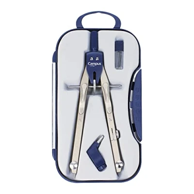 Imagen de Makro Paper Campus College Material Escolar Compás BK 403 de Precisión con Adaptador Universal Color Azul