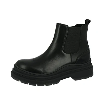 Imagen de TOM TAILOR 4291701, Botas Estilo Chelsea Mujer, Negro, 38 EU