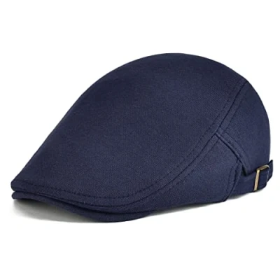 Imagen de BOTVELA Hombres Newsboy Cap Gorra plana de algodón Ivy Gatsby Conducción Sombrero