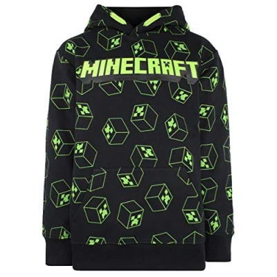 Imagen de Minecraft Ropa Sudadera con Capucha para niños 100% algodón Negro Verde Creeper Regalos