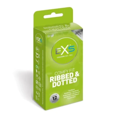 Imagen de Orion Exs Condoms Ribbed, Dotted &amp; Flared 12 Pack 590 g