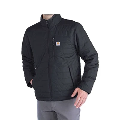Imagen de Carhartt Chaqueta Rain Defender ligera con aislante, Relaxed Fit Para Hombre, Negro, M