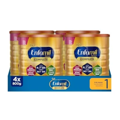 Imagen de Enfamil Premium Complete 1 Leche Infantil 4x800gr para Lactantes de 0 a 6 Meses Edad Fórmula Bebés Recién Nacidos
