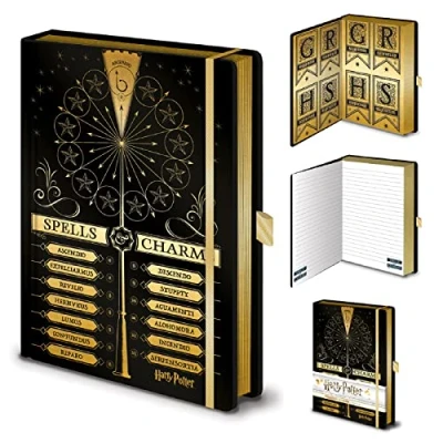 Imagen de Pyramid International Cuaderno de Harry Potter con diseño hechizos y encantos, tamaño A5, tapa dura