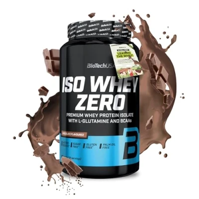 Imagen de BioTechUSA Iso Whey Zero Premium Protein Isolate Grass Fed Enzyme Free Sugar and Gluten free, 908 g, Chocolate